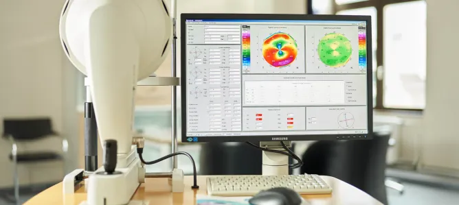 Machine zur Untersuchung von Augen